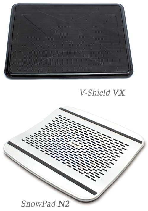 GlacialTech представляет ещё два кулера для лэптопов - SnowPad N2, V-Shield VX